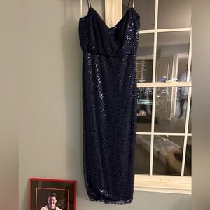 Navy blue sequin bridesmaid dress. Size 18